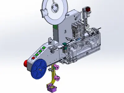 Semiconductor chip turret testing and sorting machine 3D model