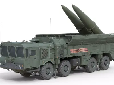9K720 Iskander Low-poly 3D model