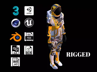 Astronaut Spacesuit Lithuania 3D model