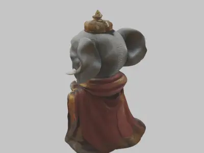 elephant warlock Character Low-poly 3D model