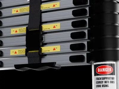 Single Side Telescopic Ladder 3D model