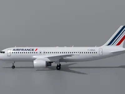  Airbus A320 Air France 3D model