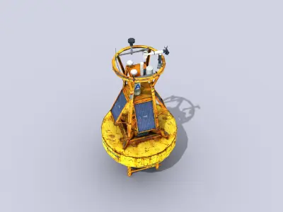 Meteorological Buoy Low-poly 3D model