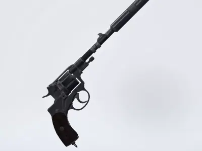 Silenced Nagant Revolver for G8F 3D model