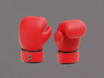 Boxing gloves Low-poly 3D model get