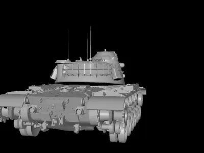 A84 M48A1 Tank Low-poly 3D model
