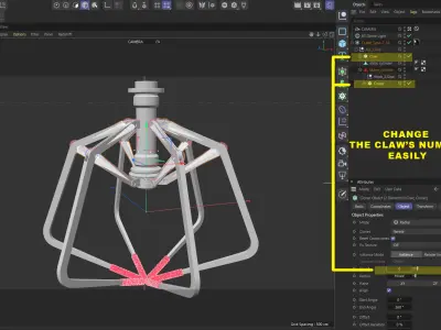 Metal Claw 33 with RIG 3D model