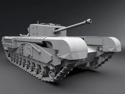 Churchill Tank scale model    3D print model