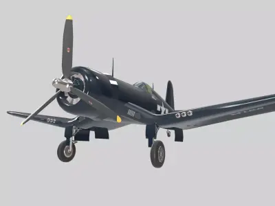 Chance Vought F4U-1D Corsair 3D model buy