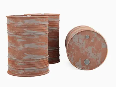 Gasoline Barrels 3D model
