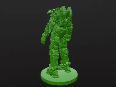 FALLOUT POWER ARMOR BASE SCULPTURE 3D model
