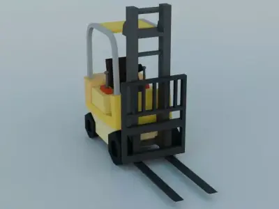 Lowpoly Forklift Free low-poly 3D model
