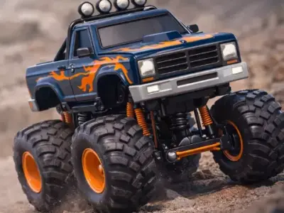 Monster Truck Toy  Stylized 3D Printable Vehicle Toy 3D print model