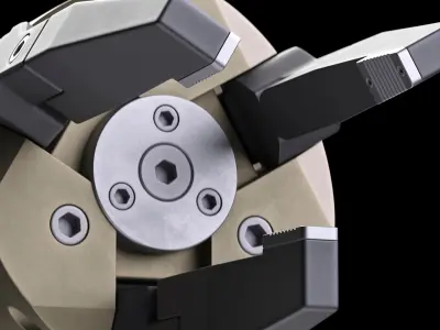 3-finger robotic gripper 3D model