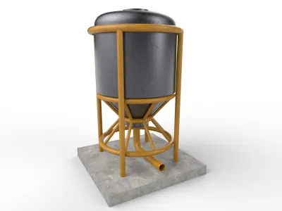 liquid tank M5 Low-poly 3D model