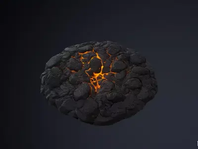 Blacksmith Coal Piles Low-poly 3D model