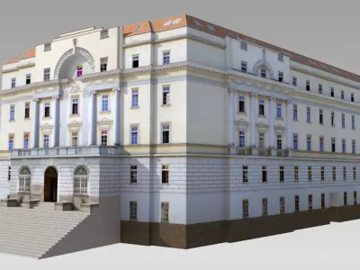 Classical Government Building Low-poly 3D model