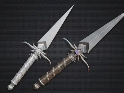 Fantasy Dagger 6  Low-poly 3D model
