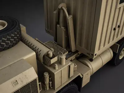 US Army M1120 HEMTT Load Handing System Truck Low-poly 3D model