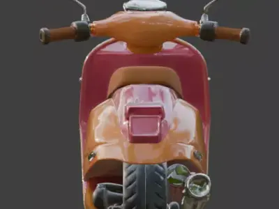 Futuristic Mini Scooter 3D Model Low-poly 3D model