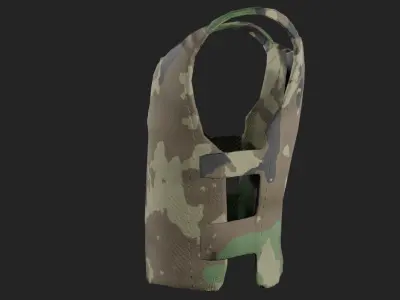 BulletProof Vest Low poly PBR Camo Low-poly 3D model