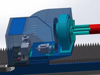  Pipe cutting machine 3D model