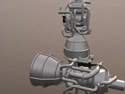 Rocket Engine Thrusters 3D model
