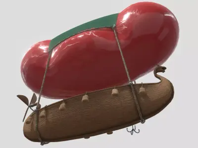 Airship Low-poly 3D model get