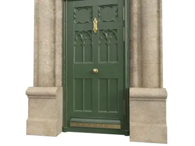 Entrance classic door 122 3D model