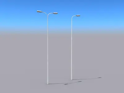 Street Lamps Set Free low-poly 3D model