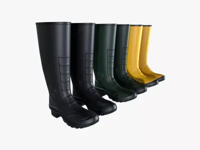 Rubber Boots 3D model purchase