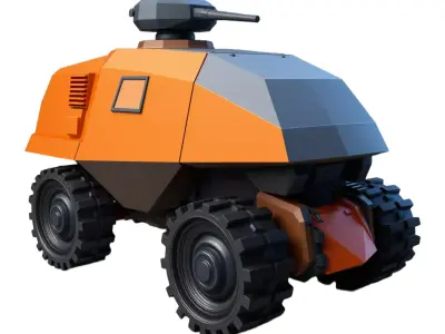 Vibrant Armored Vehicle model pack Low-poly 3D model