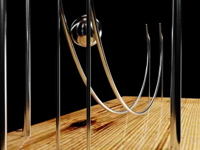 Metal Ball Infinite Loop Mechanism Free 3D model