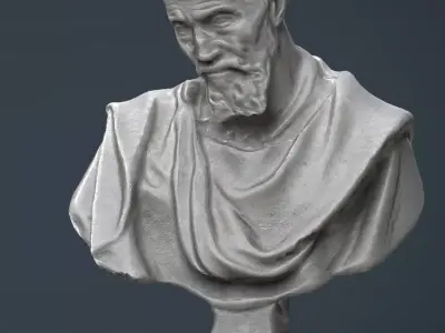BUST of person Low-poly 3D model