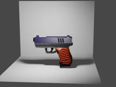 Hand Gun Free low-poly 3D model