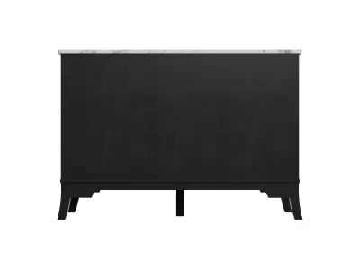 3-Door Storage Cabinet With Glass Doors Low-poly 3D model