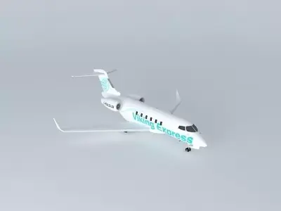 Viking Express Bombardier Challenger 300 Free 3D model