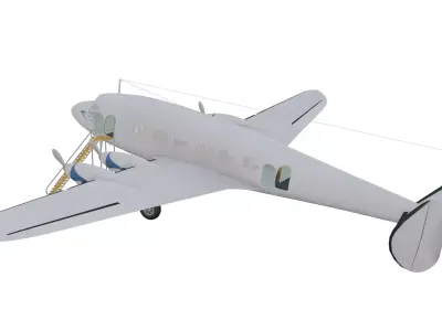 de Havilland DH91 Albatross Low-poly 3D model
