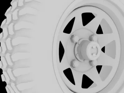 Off road wheel 3D model