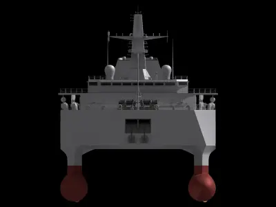 Chinese Navy 927 marine acoustic surveillance ship PLA Navy  3D model