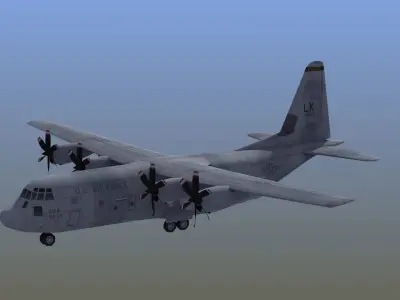 C130 Transport Aircraft 3D model