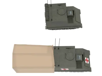 US Modern Military M577 Command Tracked Vehicle 3D model