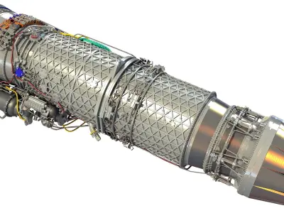 Eurojet EJ200 Military Turbofan Jet Engine 3D model purchase