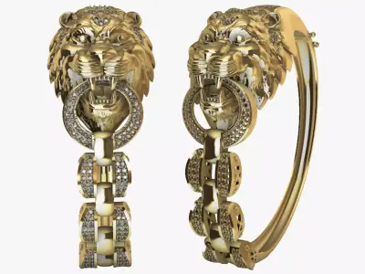 Very Popular Lion Bracelet  3D print model