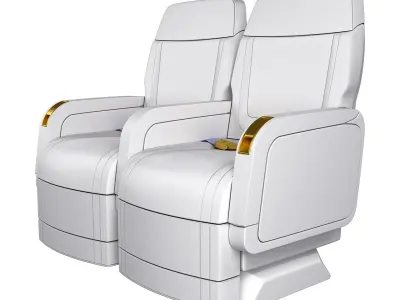 airplane seat of VIP class  3D model