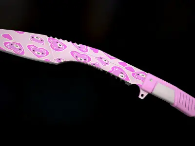 Knife Kukri - Hello Teddy Low-poly 3D model