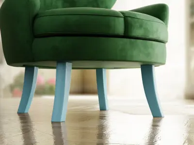 Furniture Accent Chairs Bohemian 009 Low-poly 3D model