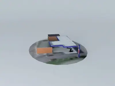 Fuel &amp; Retail station "In fast" Latvia Riga Muk... Free 3D model