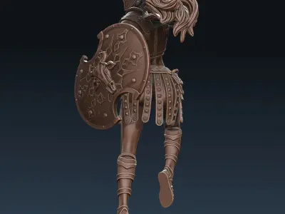 Amazon Warrior PRE-SUPPORTED 3D print model