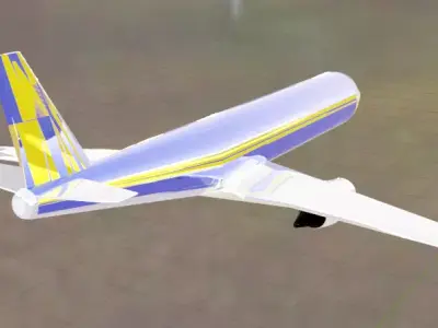 Fictional Twin Engine Jetliner a321 Inspired series Low-poly 3D model